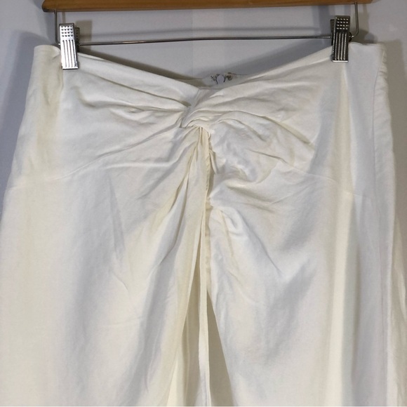 Linea Donna Tie Knot Wrapped Casual Linen Blend Skirt - Picture 2 of 13